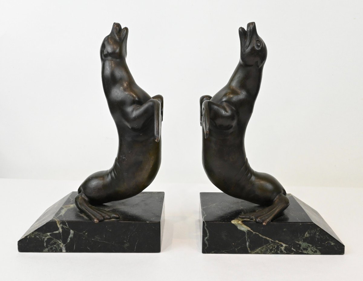 Pair Of Bookends Seals - France 1920s